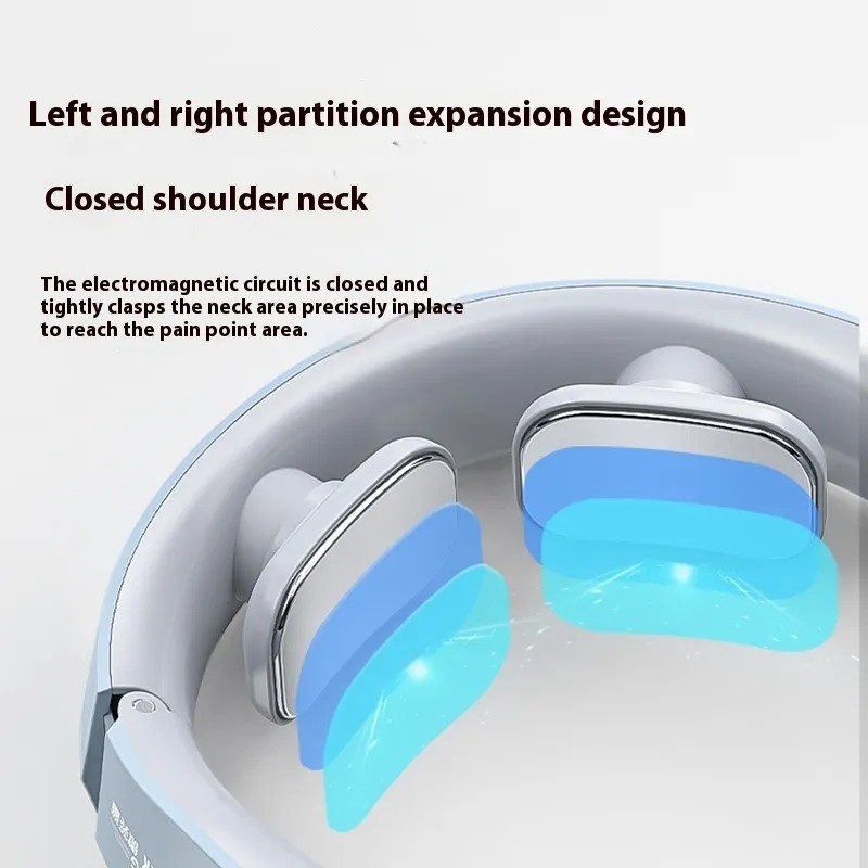 Electric Neck Massager with EMS Pulse and Heating Function