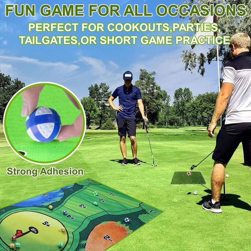 Mini Golf Game Set Golf Putting Chipping Hitting Mats Family