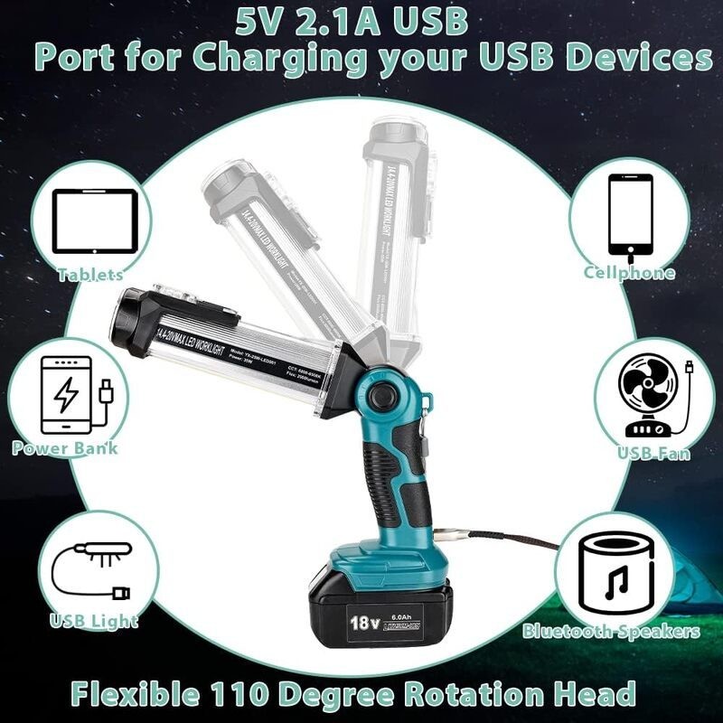Cordless LED Work Light Power by Makita battery