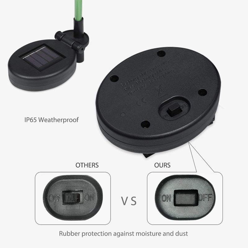 3 x Solar Lights Outdoor Garden Lily Flower Lamps