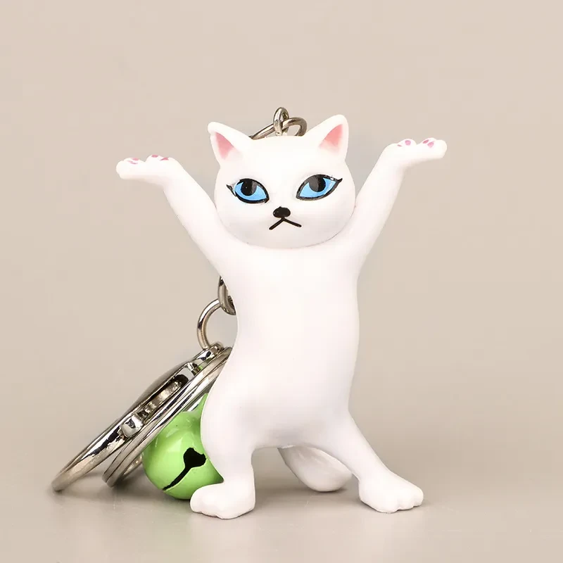 Dancing Cat Keychain Cartoon Enchanting Kitten Pendant Bag Pendant Small Gift