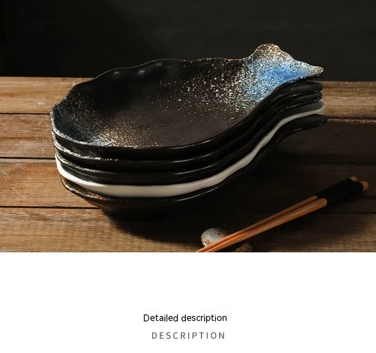 Household Fish Dish Japanese Ceramic Fish Steaming Plate