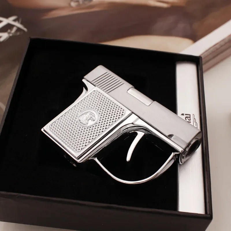 Newest Metal Portable Mini Gun Type Lighter  Direct Windproof Gift Collection