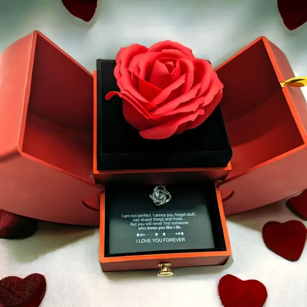 Forever Rose - Necklace & Message Gift Set
