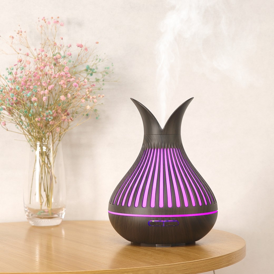 Wood Grain Aroma Diffuser Hollow Humidifier Household
