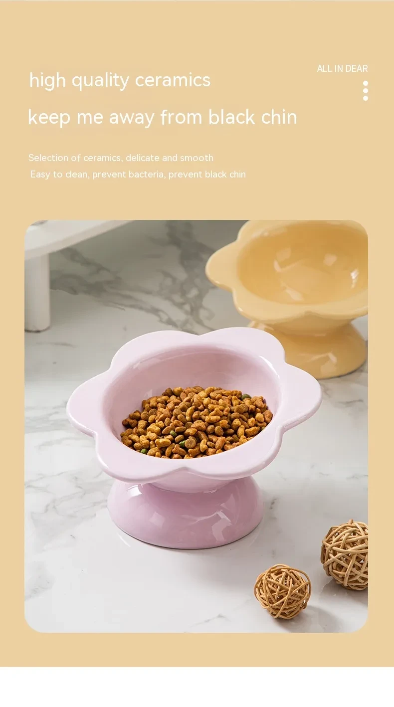 Ceramic Anti-tumble High Leg Cat Bowl