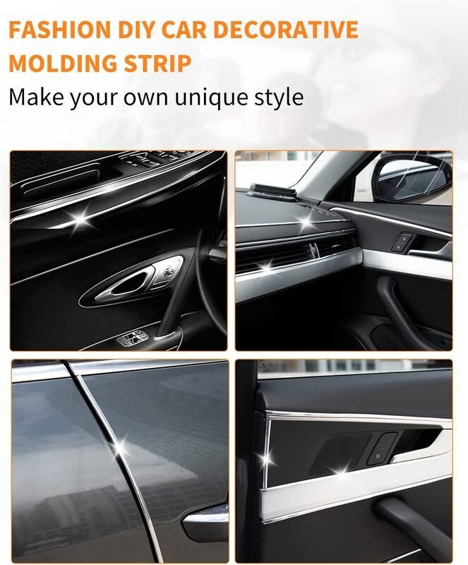 Car Chrome Styling Moulding Trim Strip 15mm x 5M