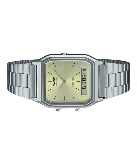 Casio Vintage Analog Digital Light Champagne Dial Quartz AQ-230A-9AMQY Unisex Watch