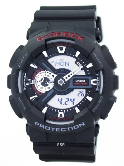 Casio G-Shock World Time Analog Digital GA-110-1A GA110 Mens Watch