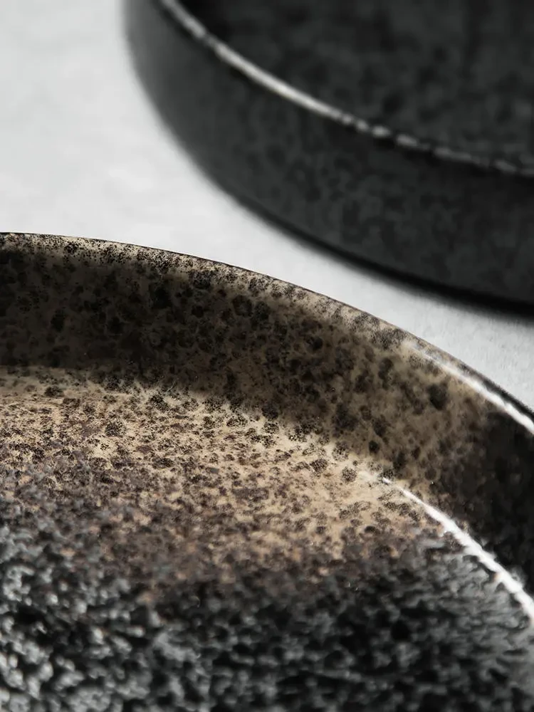 Creative Restoration Flame Frosted Vintage Ceramic Baking Dish