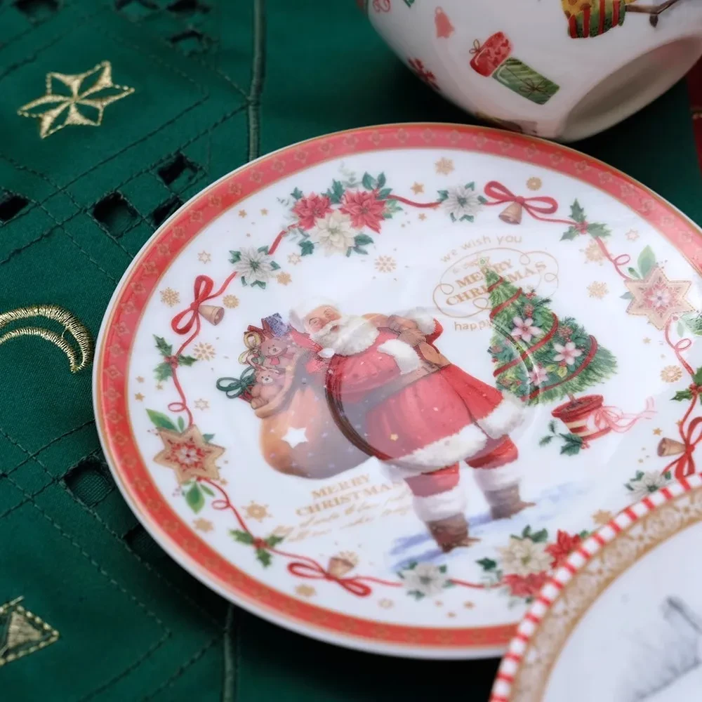 Holiday Teacup Christmas Festival Coffee Set