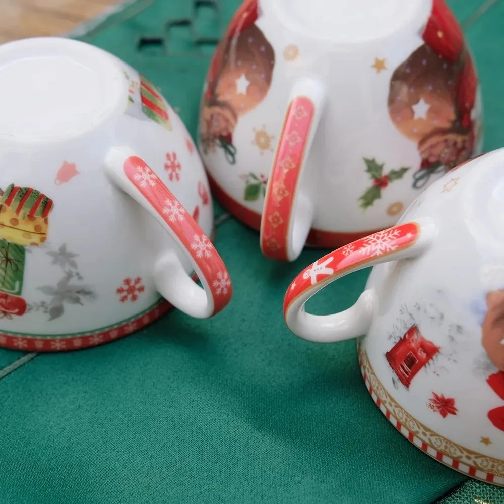 Holiday Teacup Christmas Festival Coffee Set