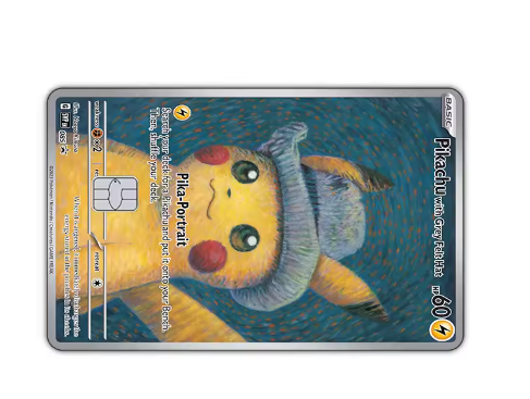 PTCG Credit Card Skin Stickers Anti-degaussing No Adhesive Residue PIKACHU for VISA Card Bank Debit Card Anime Decorate Boy Toys