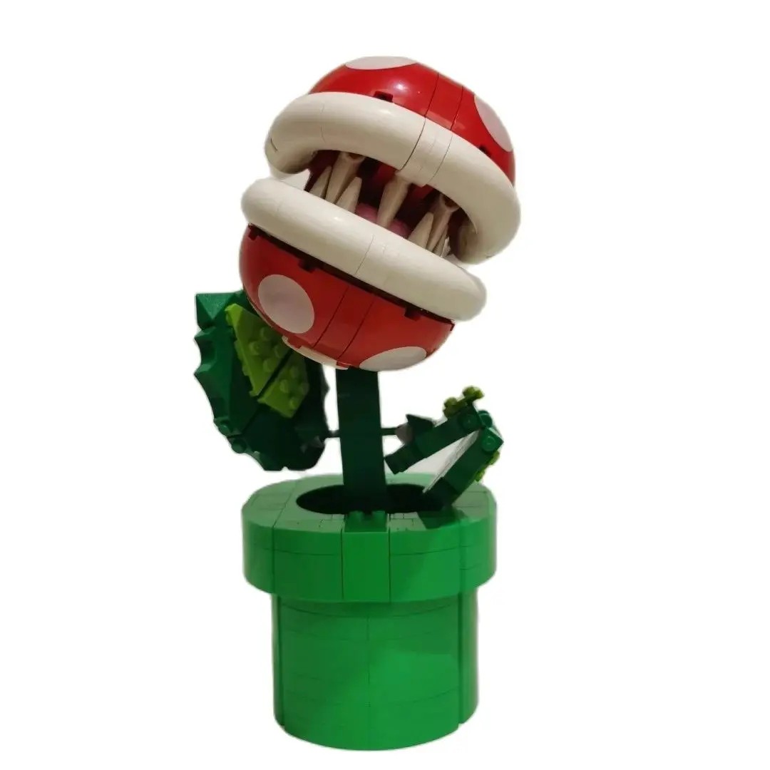 New Piranha Plant Set Building Blocks Game Model  Home Decoration Assembling Toy