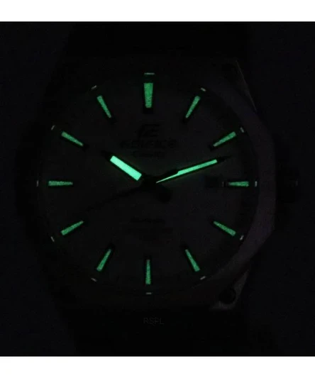 Casio Edifice Stainless Steel White Dial Quartz EFR-S108D-7A EFRS108D-7 100M Men's Watch