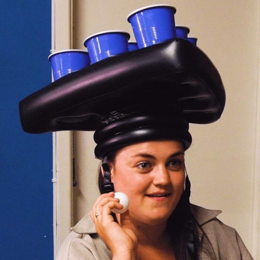 One Set Inflatable Ping Pong Cup Holder Hats Rings Toss Game Fun Lawn Toys Throwing Adult Kids Ferrule Tools With 2pcs Ball