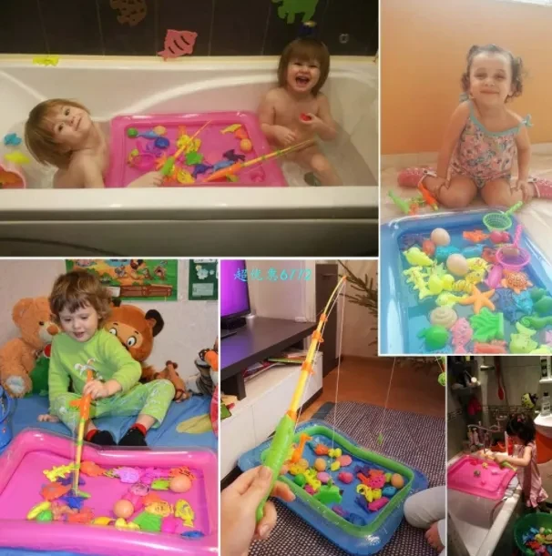 Children's Fishing Toy Pool Set, Baby Magnetic Fishing