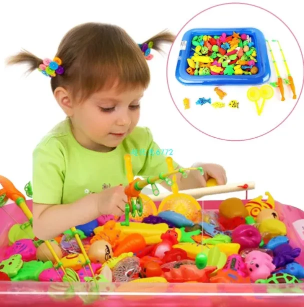 Children's Fishing Toy Pool Set, Baby Magnetic Fishing
