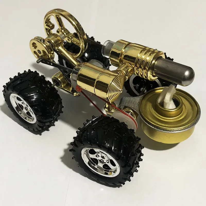 Stirling Engine Miniature Model External Combustion Power Car
