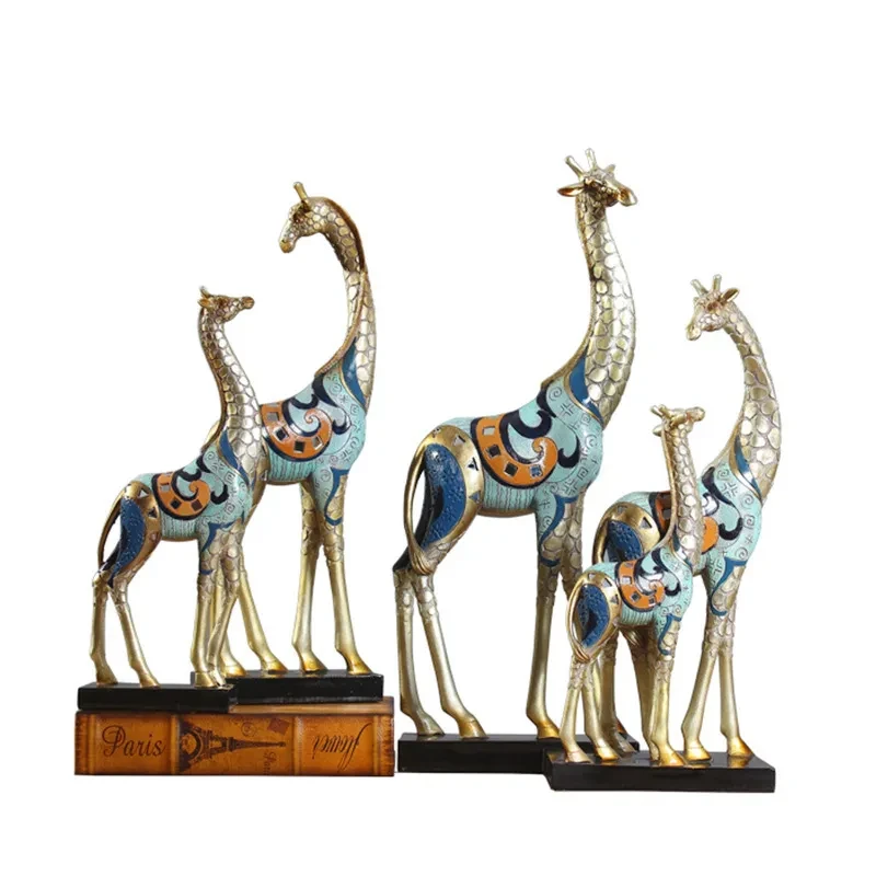 European Style Giraffe Resin Decoration Wine