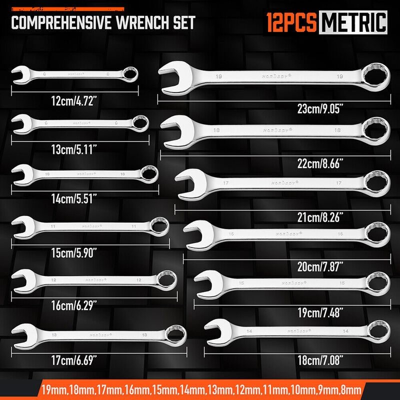 HORUSDY Metric Spanner Wrench Set