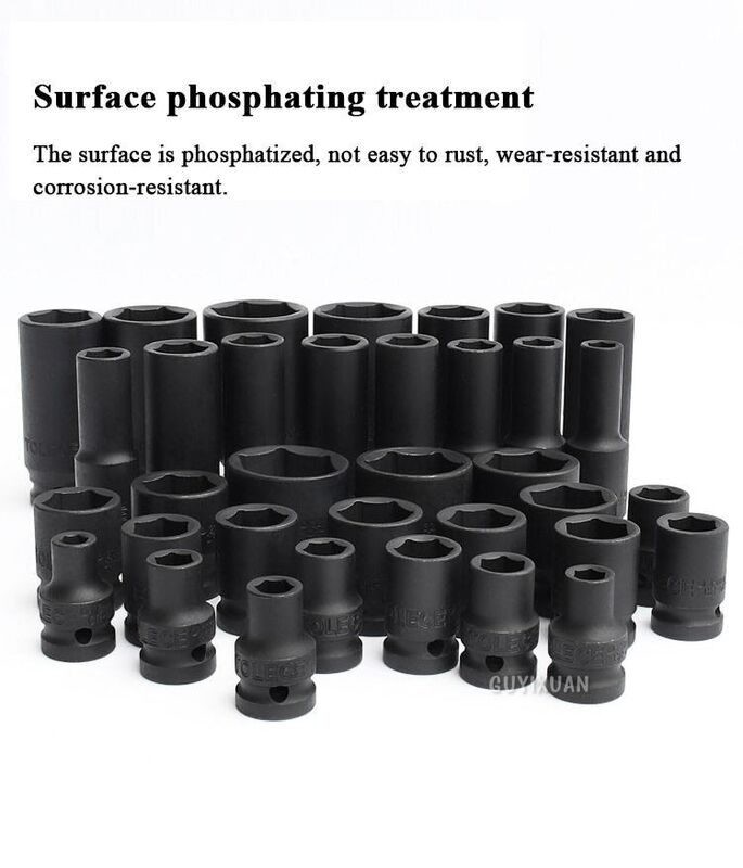 1/2" Drive Hexagon Impact Socket Set