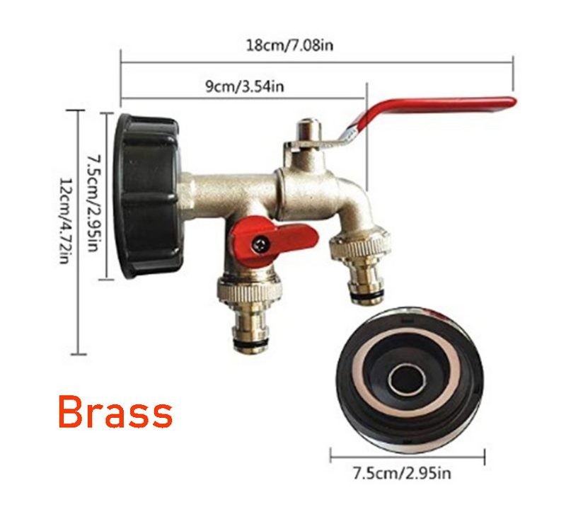 IBC S60x6 Water Tank Tap Cap Adapter
