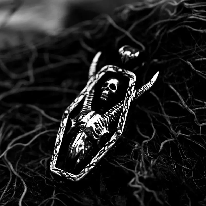 Punk Skull Titanium Steel Pendant