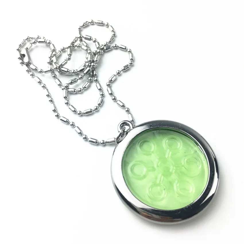Green Lucite Glass Energy Pendant