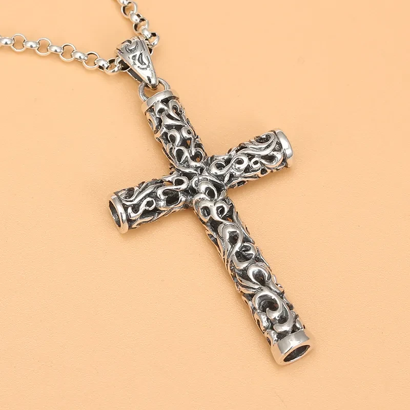 Men's Vintage Cross Pendant Necklace