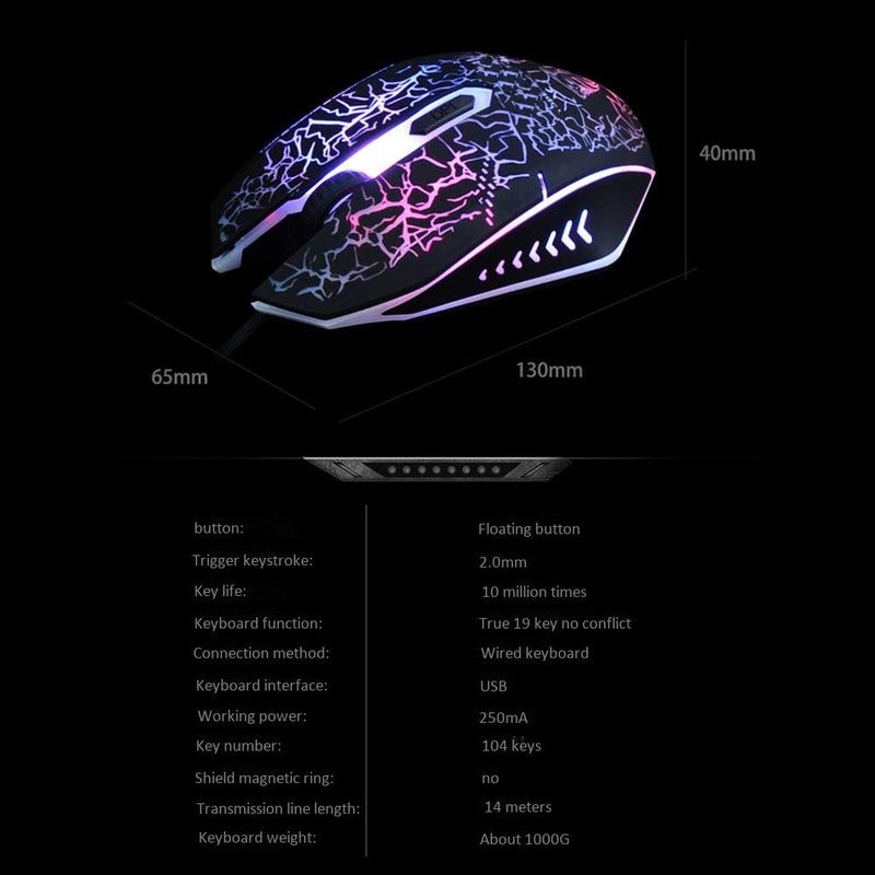 LED Gaming Keyboard & Mouse Combo