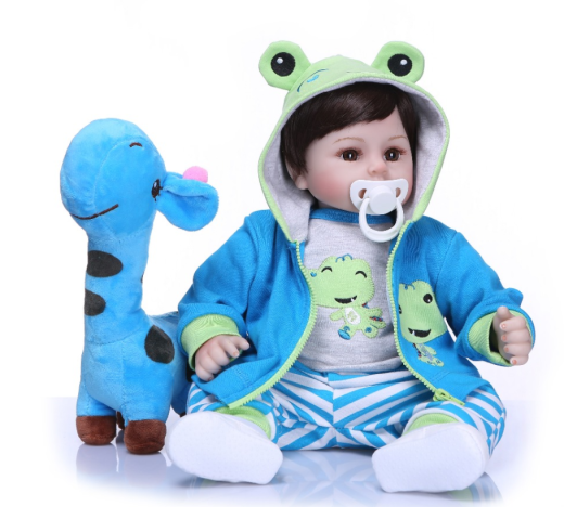 47CM Newborn Baby Dolls Silicone Soft Cloth