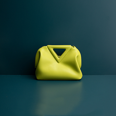 Calfskin Soft Leather Triangle Cloud Bag Shoulder Crossbody