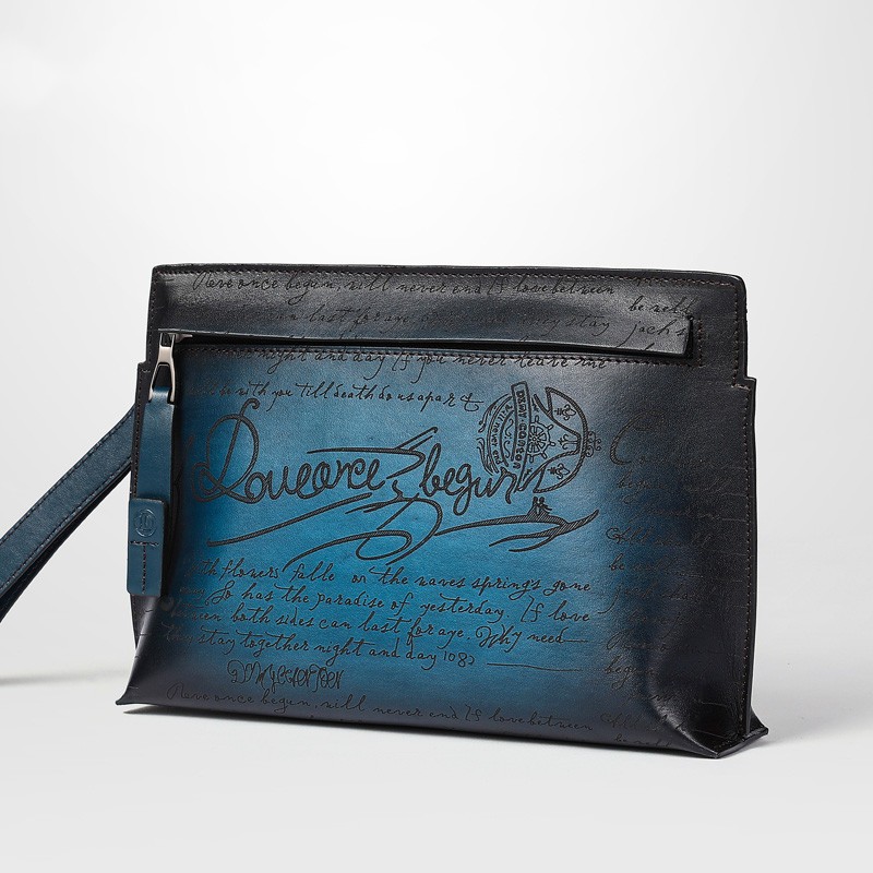 Men's New Leather Personalized Fashion Clutch Bag