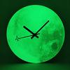 Wall Clock Luminous Modern Wooden Clock Moon Clock Amazon Best Selling Wall Watch Quartz Clock Luminous