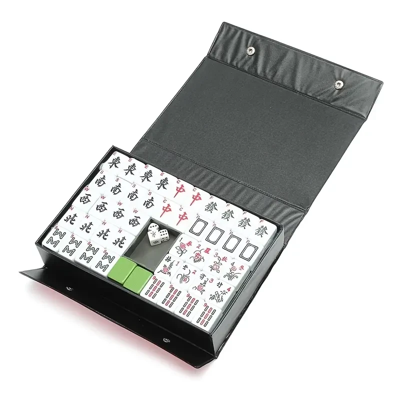 1 Set Deluxe Edition Portable Mahjong Set