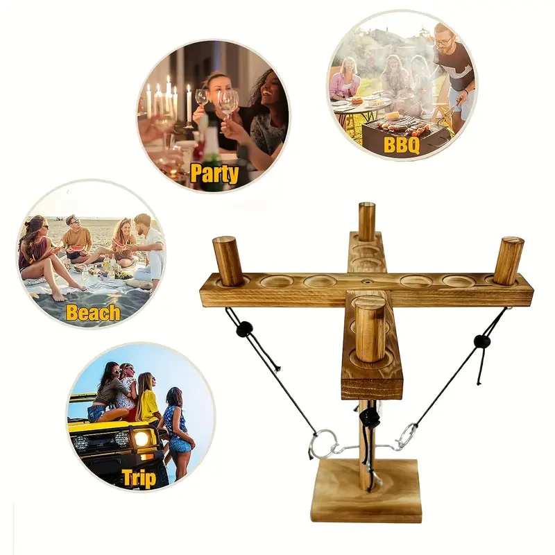 Wooden Ring Toss Game Set