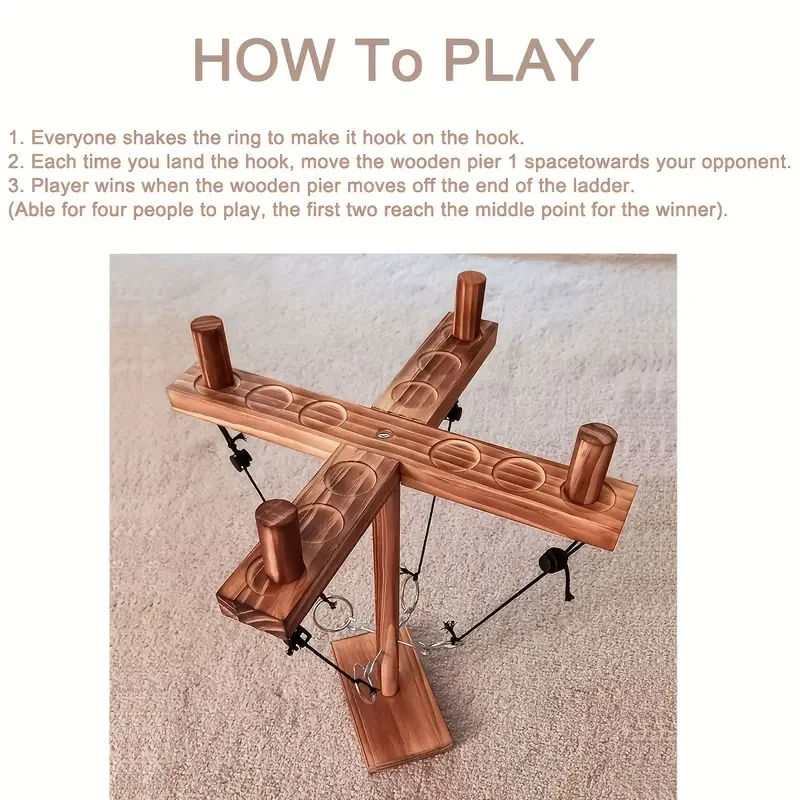 Wooden Ring Toss Game Set