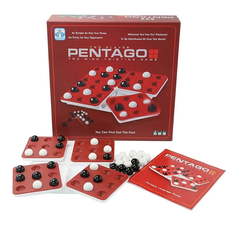 Pentagon 3D Strategy Board Game - 2-Player Brain Teaser Puzzle
