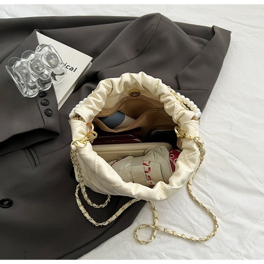 Women's Bag Popular Niche Texture Garbage Rhombus PU Hand