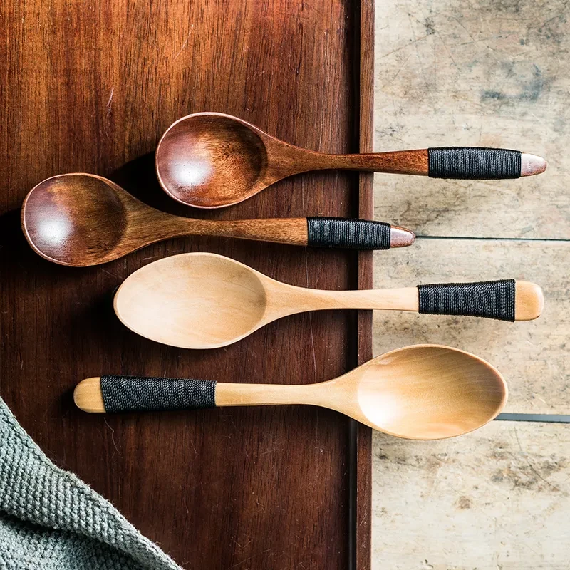 Good-looking Household Retro Practical Wooden SpoonGood-looking Household Retro Practical Wooden Spoon