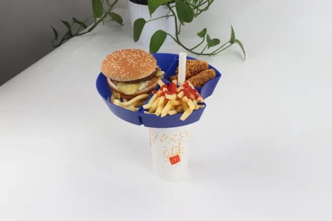 Outdoor Compartment Plate Portable One-piece Meal Tray Bowl