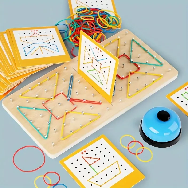 2-Person Wooden Nail Board Game