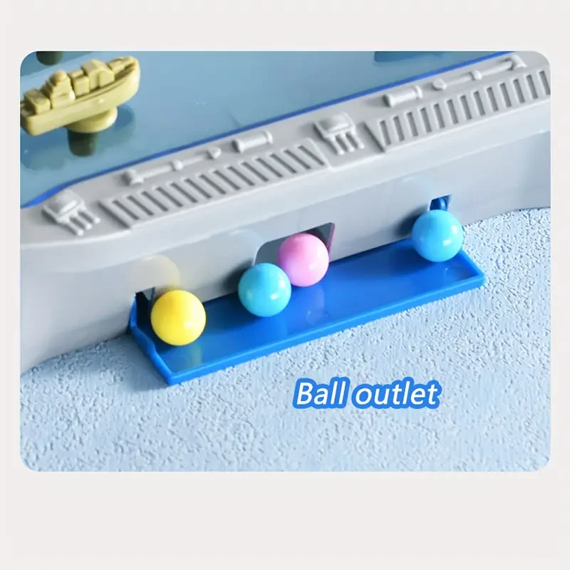 Navy Battleship Shooting Board Game  2-Player Marble Combat Game