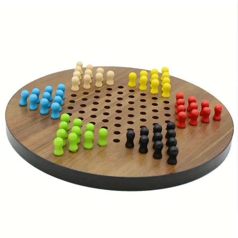 29cm Wood Fiber Board Chinese Checkers Game for Ages 14+