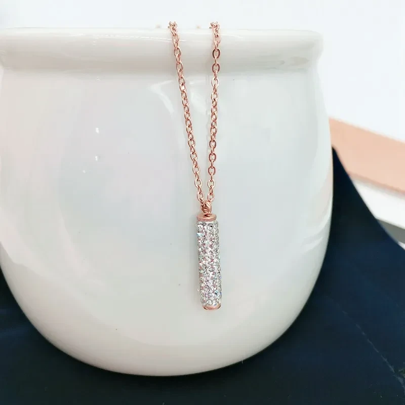 Cylinder Pendant Stainless Steel Necklace