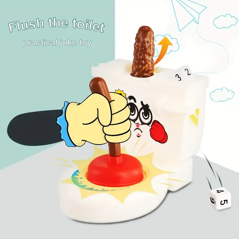 Flying Poop Game - Hilarious Flushing Toilet Novelty Toy