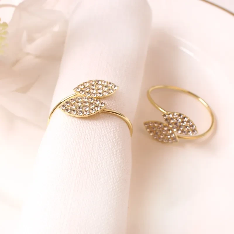 Hotel Banquet Two-leaf Grass Napkin Ring