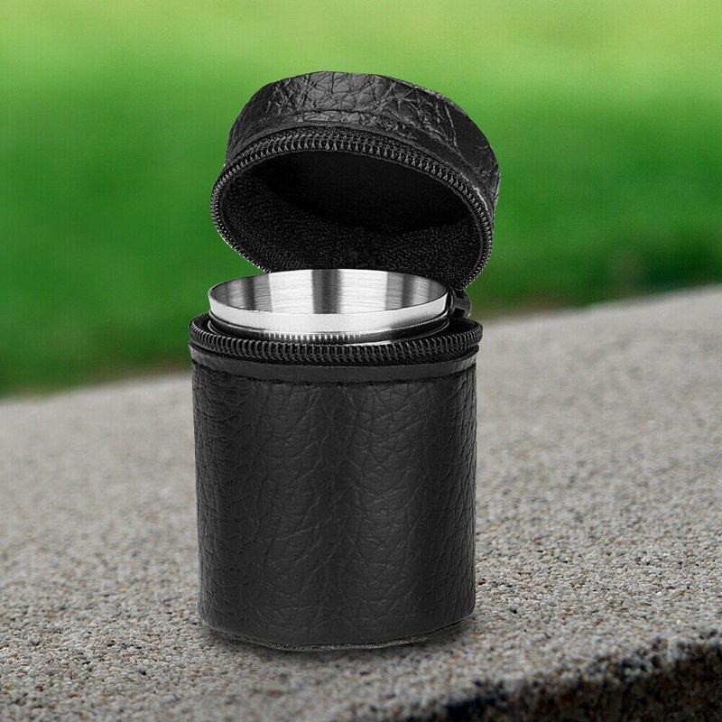 Wine Drinking Shot Glasses Cup Set w Travel Bag