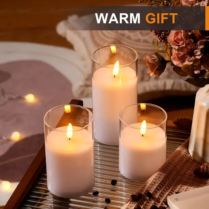 Remote-Controlled LED Flameless Candle Set